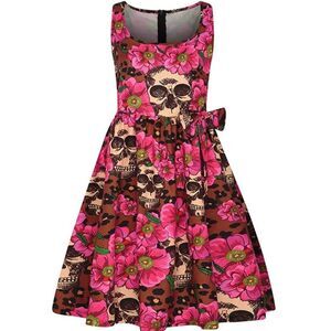 NWT Halloween Skull Goth Skull Floral Dead Steampunk Pin-up Cosplay Dress